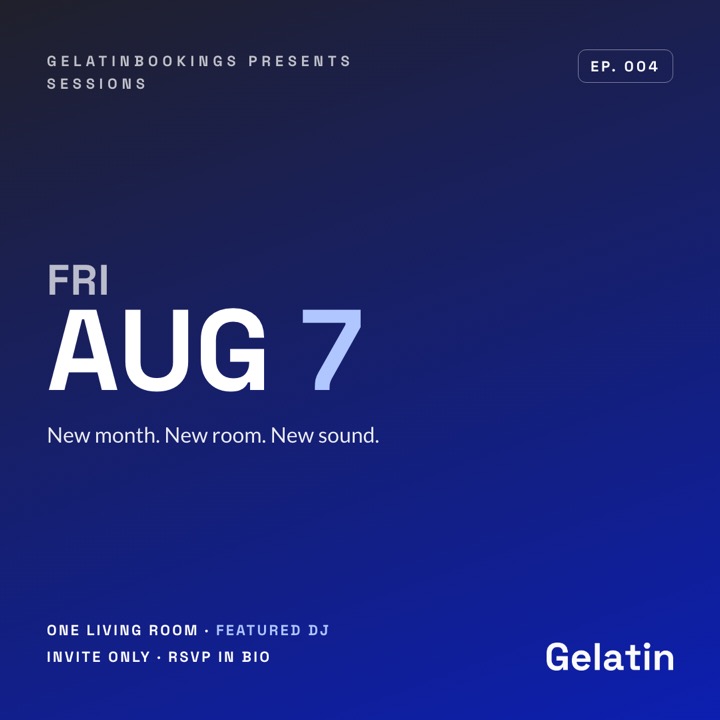 Gelatin Sessions at One living room